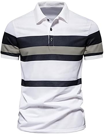 Xxbr muški golf polo majice vitke fit fit kratke rukave boju u boji blok patchwork teniska košulja gumb za vrat rad casual vrhovi