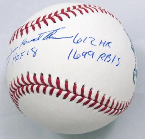 Jim Howard Thome Autografirani indijanci Cleveland White Sox blizanci Phillies Perlly MLB BASEBALL W/STATION STATIONA
