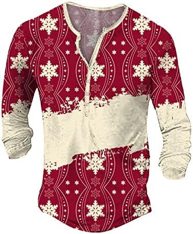 XXBR 2022 Nova muški modni ležerni pamučni božićni snježno drvo tiskani majica s kratkim rukavima dugi rukavi tanka majica muškaraca