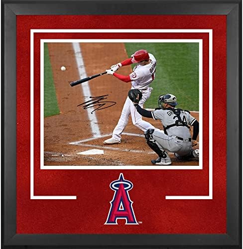 Shohei Ohtani Los Angeles Angels Deluxe uokviren Autografirani 16 x 20 udarna fotografija - Autografirane MLB fotografije