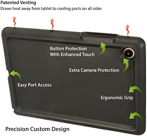 BobjGear Bobj Robusna futrola za tablete za Samsung Galaxy Tab A8 10.5 SM-X200, SM-X205-| Otporan na udarce | Premium silikon za pranje