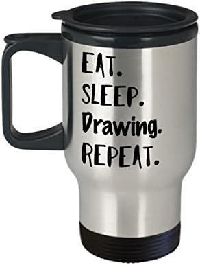 Jedite spavanje Crtanje ponovite šalicu kave, smiješne ideje za rođendan za odmor?