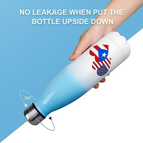 American Portoriko srce 17oz Sportska boca vode od nehrđajućeg čelika Vakuum izolirani oblik Cola Reality Sports Flask