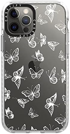 Casetify Impact Slučaj za iPhone 12/12 Pro - Bijeli leptir - Clear Frost