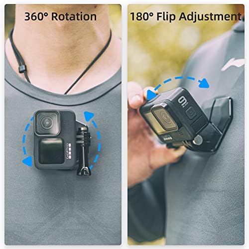 SureWo Magnet Action nosač kamere, magnetski nosač prsnog koša s remenom za vrat kompatibilan s GoPro herojem 11/10/9/8/7/6, GoPro