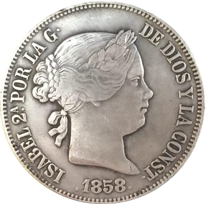 9 različitih datuma španjolski 20 pravih kovanica bakreni srebrni zaplate antiknih kovanica