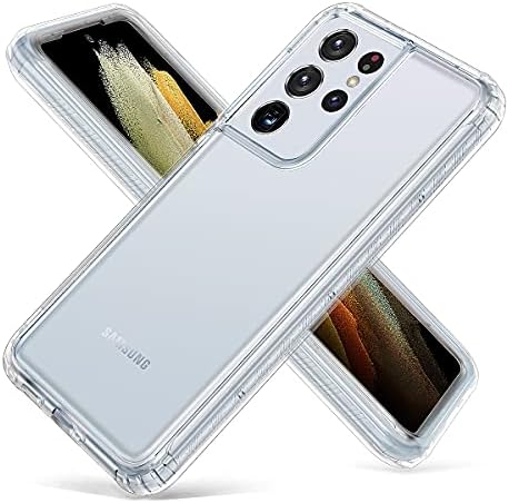 Hekodonk za Galaxy S21 ultra 5g futrola, hibridni tekući čist kristalni dizajn sjaj tpu odbojnik zaštitni silikonski fleksibilni prekrivač