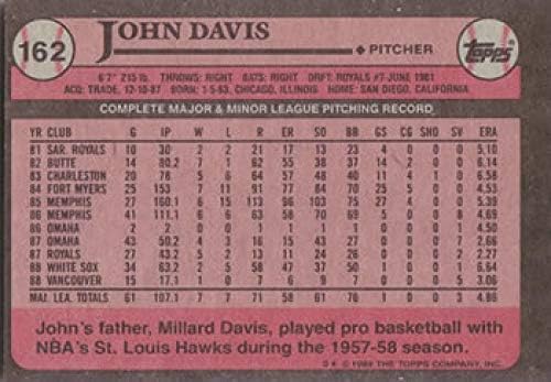 Baseball MLB 1989. Topps 162 John Davis NM-MT White Sox