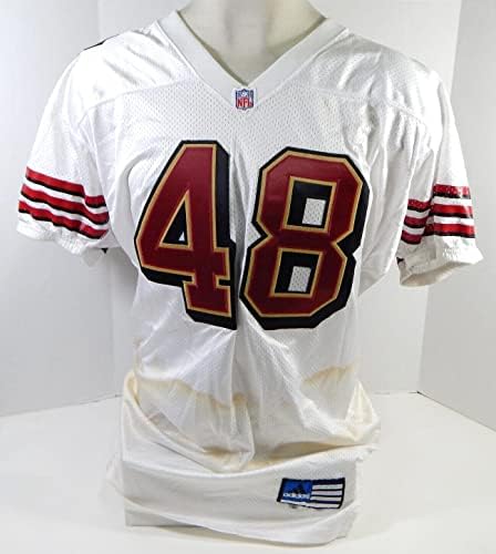 San Francisco 49ers 48 Igra izdana White Jersey 46 DP26484 - Nepotpisana NFL igra korištena dresova