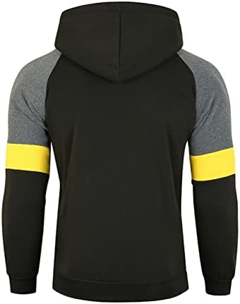 Xzhdd duksevi s kapuljačom za muške, tok u boji u boji blok patchwork trening sportski pulover moda casual kapuljača