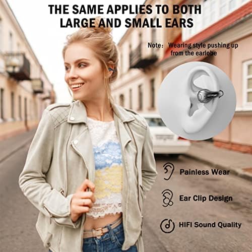 Mudtun bežični uši za uši kosti za provodljivo slušalice otvorene ušne uši Bluetooth za Windows android iPhone, isječak na sportske