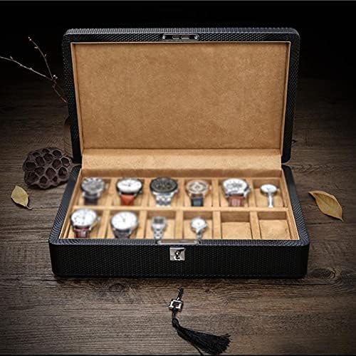 PZJ-WATCH kutija, kožni satovi poklon kutija za odlaganje muškaraca za muškarce Spremnik Nakit Organizator, B