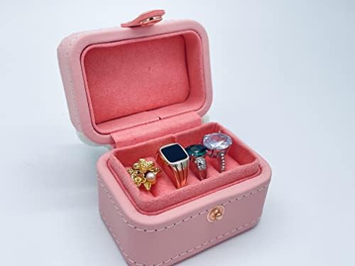 Neopai Slučaj za male putničke nakit za 4 prstena, nakit za putnički prsten Oraganizer za žene i muškarce, kutija za odlaganje s više