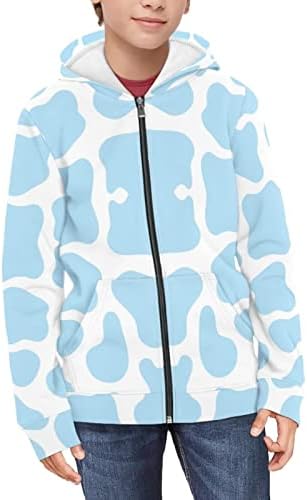 YSTARDREAM Slatka kapuljača za zip za tinejdžere grafičke jesenske odjeće Twishirts 6-16 y