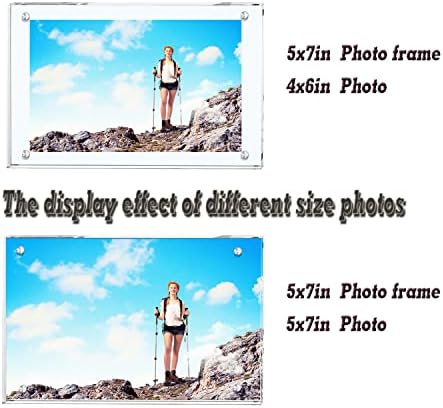 BFRED Akrilni okvir za fotografije 5x7 inčmagnet okviri za slike, dvostrani radni okviri magnetski akrilni okviri za slike