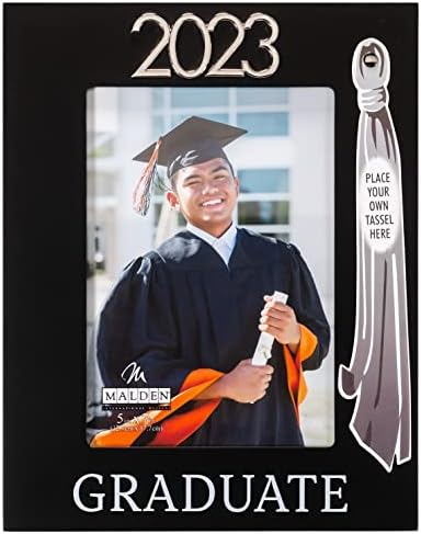 Malden International Designs 5x7 Diplomiranje okvira slike 2023 Diplomirani W Tassel Display MDF Wood Black