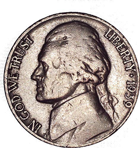 1939. Jefferson Nickel 5c o necirkuliranom