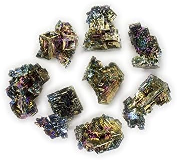 Galerija hipnotičkih dragulja: 3 PC -a divovskog kristala bizmuta - AVG 1.5 - 2.5 - Uključuje informatičku karticu Bismuth -Raw Bismuth
