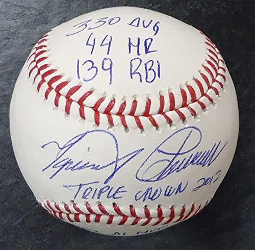 Miguel Cabrera Autografirani bejzbol - Triple Crown 2012, 2012 Al MVP i 330 AVG, 44 HR, 139 RBI Natpisi - Autografirani bejzbols