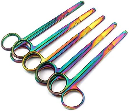DDP set od 5 multitanijumskih boja Rainbow Stitch Scissors 5,5 nehrđajući čelik