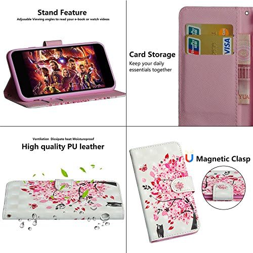Asdsinfor Galaxy Note 20 Case 3D pune veličine moderan torbica-novčanik s uredom za kreditne kartice i postoljem od umjetne kože, šok-dokaz