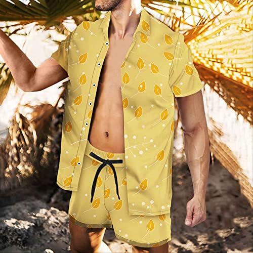 Muškarci cvjetne košulje vrhovi i havajske kratke hlače 2pc set kratkih rukava bluza bluza gornja plaža casual kratkih hlača odjeće