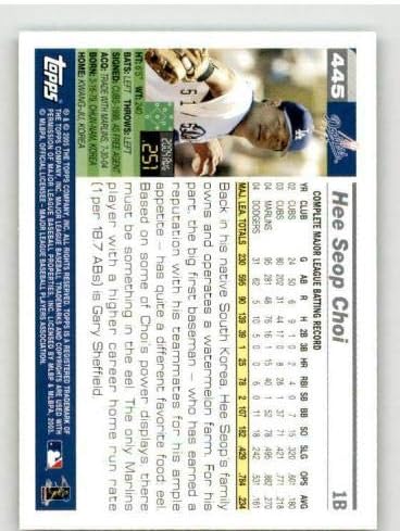 Hee Seop Choi Card 2005 Topps Black 445 - Kartice za bejzbol s pločama