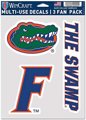 Wincraft NCAA Florida Gators Decal Multi -upotreba Fan 3 Pack, Team Boje, jedna veličina