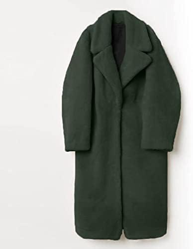Ženski kaput jeseni zimski plišani labavi kaput dugih rukava plus ležerni topli kaputi Fleece Faux Outlorswear kaput Jean