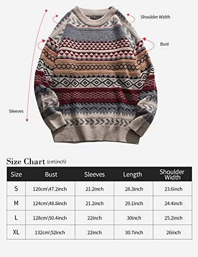 Muška jesenska zimska vintage prugasti džemper pulover dukserica preveliki dugi rukavi ležerni skakač pleteni pulovers vrhovi.