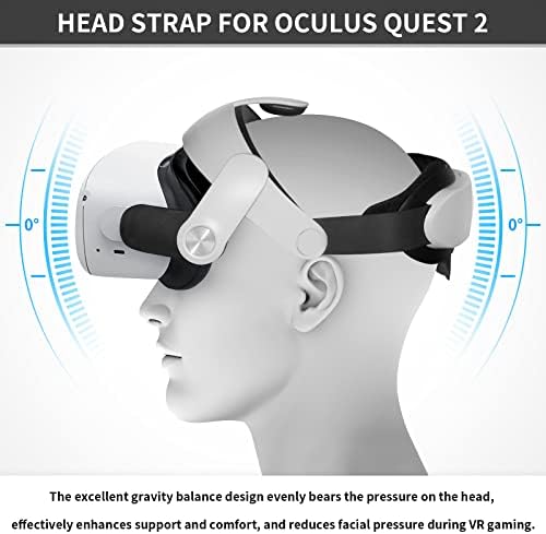 Uyghhk podesivi remen za glavu za Oculus Quest 2, Zamjena za elitni remen, poboljšana podrška i udobnost u VR