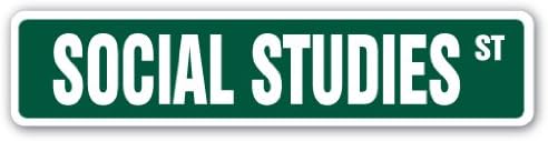 Socijalni studij Street Sign učitelja nastavnika Škole Civics | Unutarnji/na otvorenom | 24 široki plastični znak