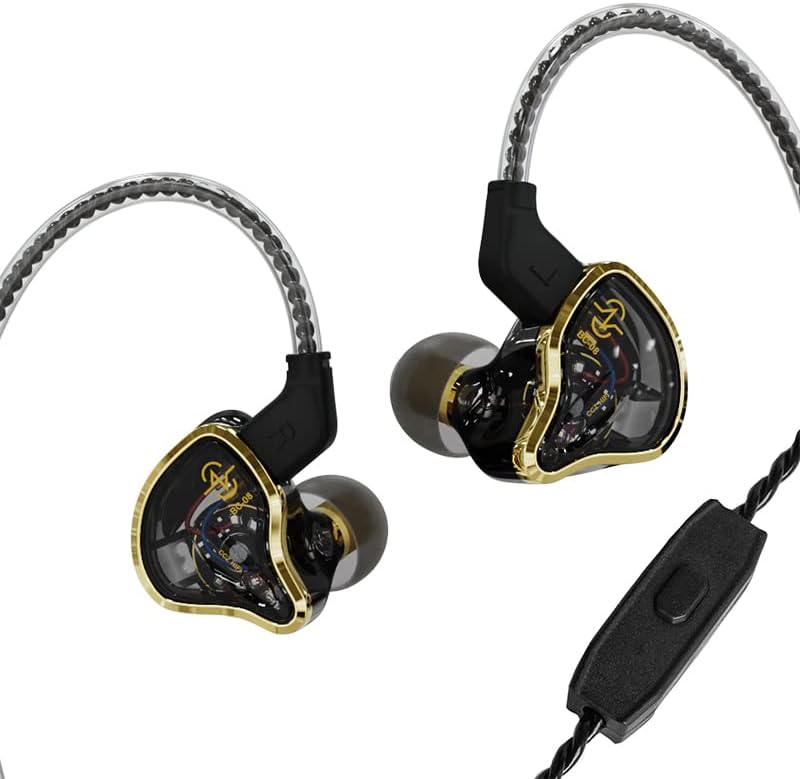 Keephifi CCZ ratnik u ušima slušalicama s mikrofonom, 3BA+1DD hibrid u ušnim monitorima elektroplatirani metalni okvir ožičene uši