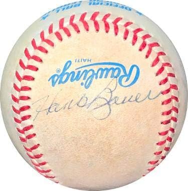 Hank Bauer potpisao je Roal Rawlings Službeni baseball Toned American League - Autografirani bejzbol