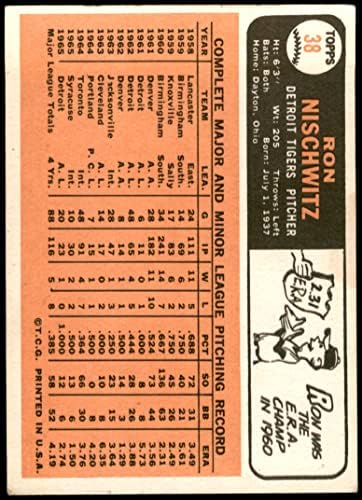 1966. Topps 38 Ron Nischwitz Detroit Tigers Dobri Tigrovi