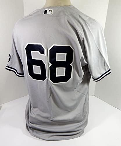 2021. New York Yankees Sal Romano 68 Igra izdana POS Upotrijebljena siva dresa 16. P 7 - Igra korištena MLB dresova