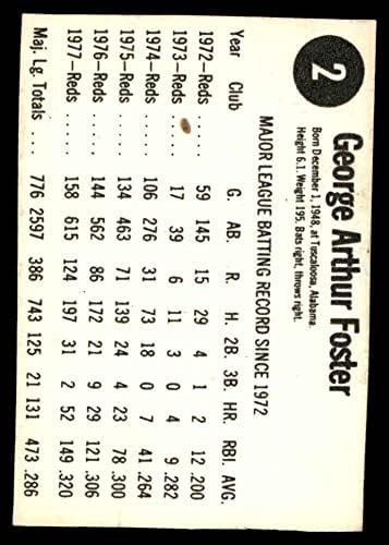 1978. domaćina 2 George Foster Cincinnati Reds vg Reds