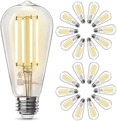 60 vata ekvivalentne 20 pakiranja, Vintage LED žarulje s mogućnošću zatamnjivanja, baza od 926, topla bijela 2700, 958, 8 vata, 800