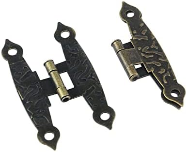 Gesatis 4 PCS OFFTEN Zglob ormara H tipa šarke za ormariće za namještaj, s vijcima za ugradnju, brončanim