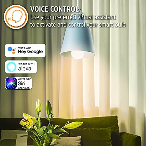 Topla bijela LED svjetiljka u boji 919-a s glasovnom kontrolom i daljinskim pristupom putem pametnog telefona | kompatibilna s B &