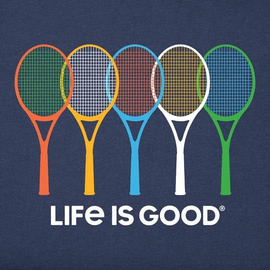Život je dobar. Ženski teniski spektar SS Crusher Tee, najmračnija plava, ekstra mala