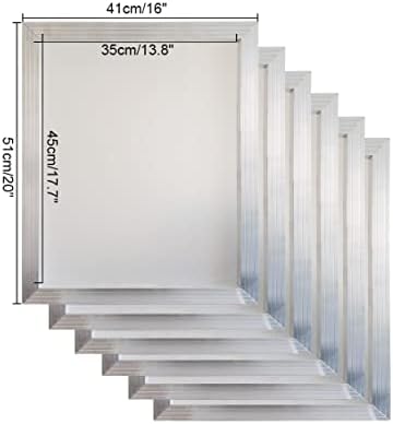 YLZ aluminijski zasloni za tiskanje svilenog zaslona 16 x 20 inčni Frame-110 Bijela mreža