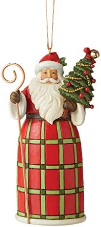 Enesco Jim Shore Country živi Djed Mraz s ukrasom za božićno drvce, 1 u h x 1 u W x 1 u L, višebojan