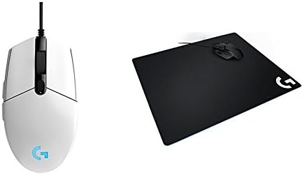 G203 Prodigy RGB Wired Gaming Mouse-White & Logitech 943-000088 G640 Veliki platni igrački paket mousepad