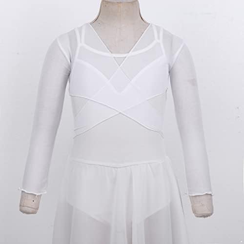 Loloda Kids Girls Criss Criss Criss Cross Cross Tops Balet Dance Shirt bluza Cardigan Gimnastika Leotard