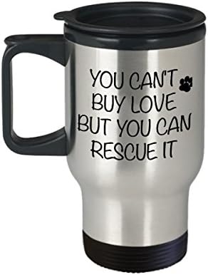 Hollywood & Twine Animal Dog Rescue Travel Comg - Ne možete kupiti ljubav, ali možete je spasiti mačja šalica od nehrđajućeg čelika
