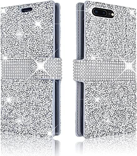 PinyCase Bling vještački dijamant torbica-novčanik za Apple iPhone 8 Plus iPhone 7 Plus 5,5 Sjajna stalak Sparkle Crystal Diamond flip-utor
