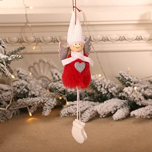 Slatka šarena plišana anđeoska lutka božićno drvce privjesci kreativni viseći ukrasi ukrasi vijenca kravata 20 inča