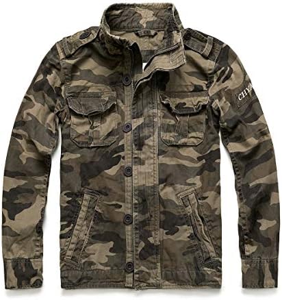 Vojni traper jakna muškarci retro camo multi džepovi muški kaubojske jakne teretni traperice kaputi