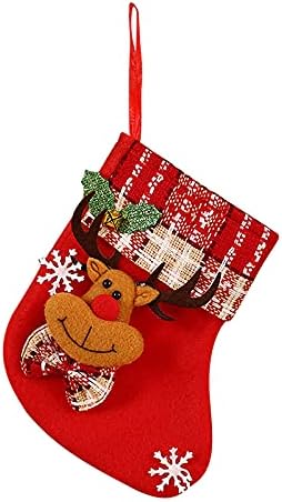 Umjetni poinsettias Garland za na otvorenom božićne čarape poklon torbe privjesci dječje bombone torbe crtane čarape poklon torbe staklene